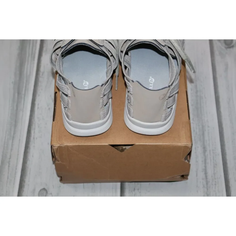MERRELL Flora Kye Weave Lace Up Sneakers J94846 - Beige - Women's Size 8